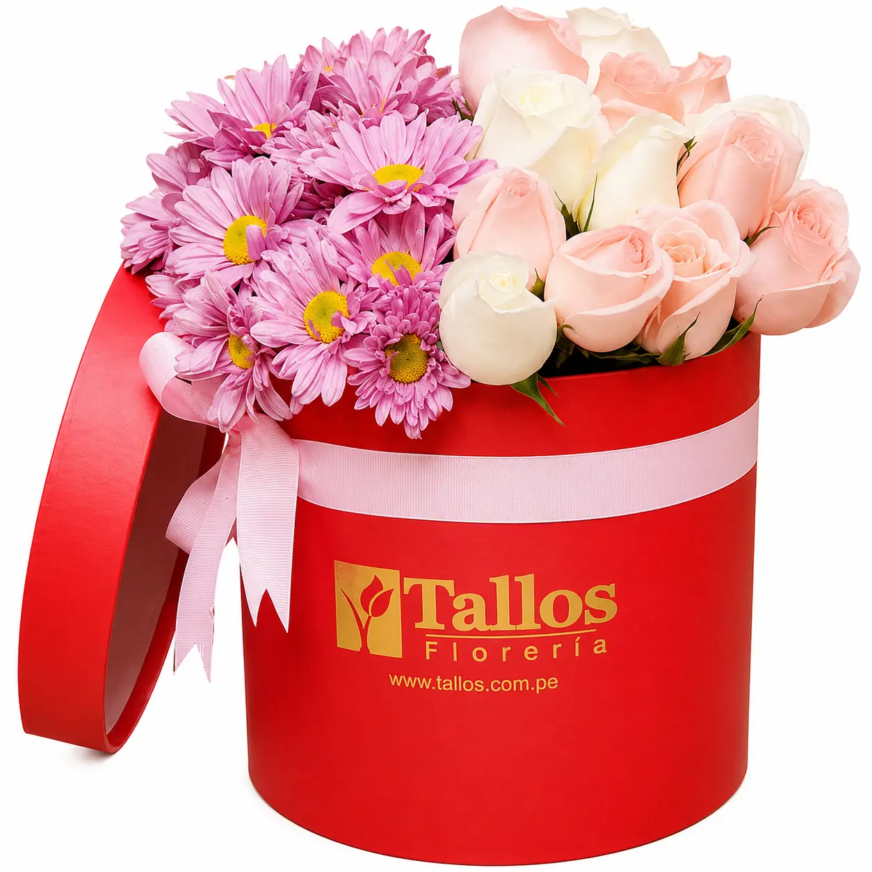 box de rosas y margaritas para regalo especial delivery de flores en Lima